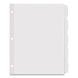 Avery® Big Tab Printable White Label Tab Dividers, 5-Tab, 11 x 8.5, White, 4 Sets (AVE14432)