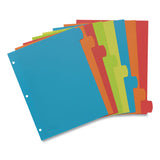 Avery® Big Tab Write and Erase Durable Plastic Dividers, 8-Tab, 11 x 8.5, Assorted, 1 Set (AVE16130)