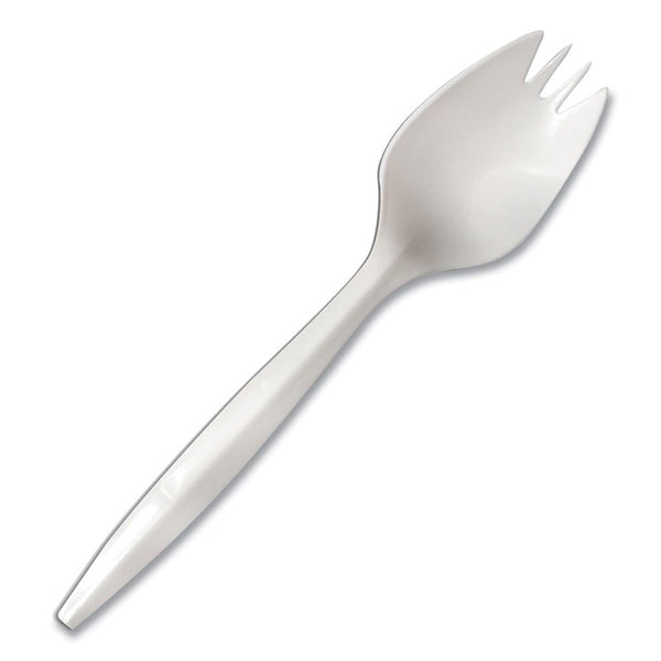 Berkley Square Mediumweight Polypropylene Cutlery, Spork, White, 1,000/Carton (BSQ1015000)