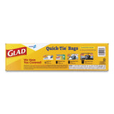 Glad® Tall Kitchen Quick-Tie Bags, 13 gal, 0.66 mil, 23.75" x 28", White, 200/Box (CLO15931) Box of 200