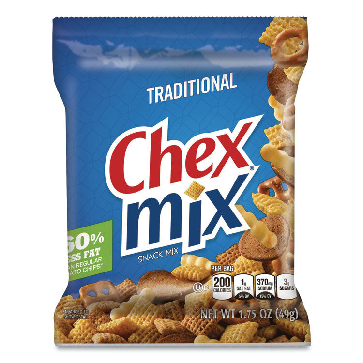 Chex Mix® Traditional Snack Mix, 1.75 oz Snack Pack, 60 Packs/Carton (GNM1240) Case of 60