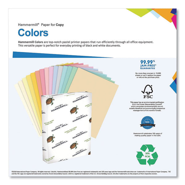 Hammermill® Colors Print Paper, 20 lb Bond Weight, 11 x 17, Green, 500/Ream (HAM102186)