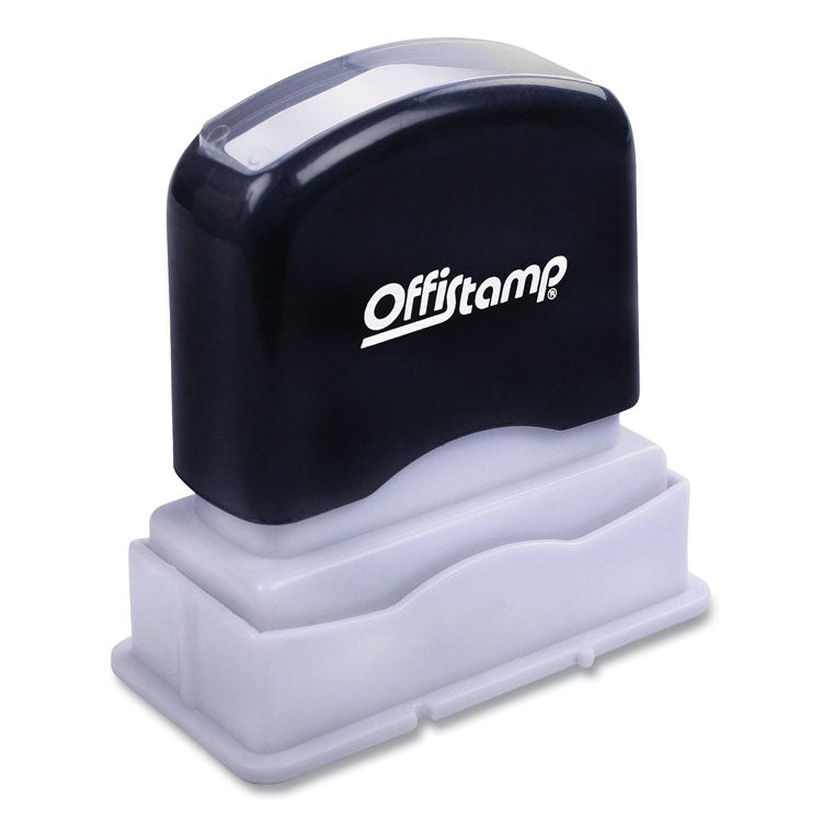 Offistamp® Pre-Inked Message Stamp with Blank Date Box, RECEIVED, 1.63" x 0.38", Red Ink (MKG034512) Each