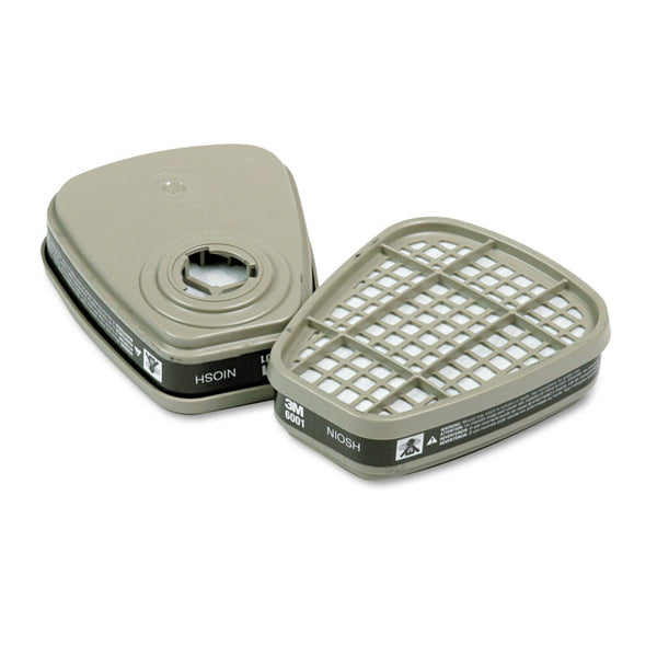 3M™ 6001 Respirator Cartridge for Certain Organic Vapors, 2/Pack (MMM6001)