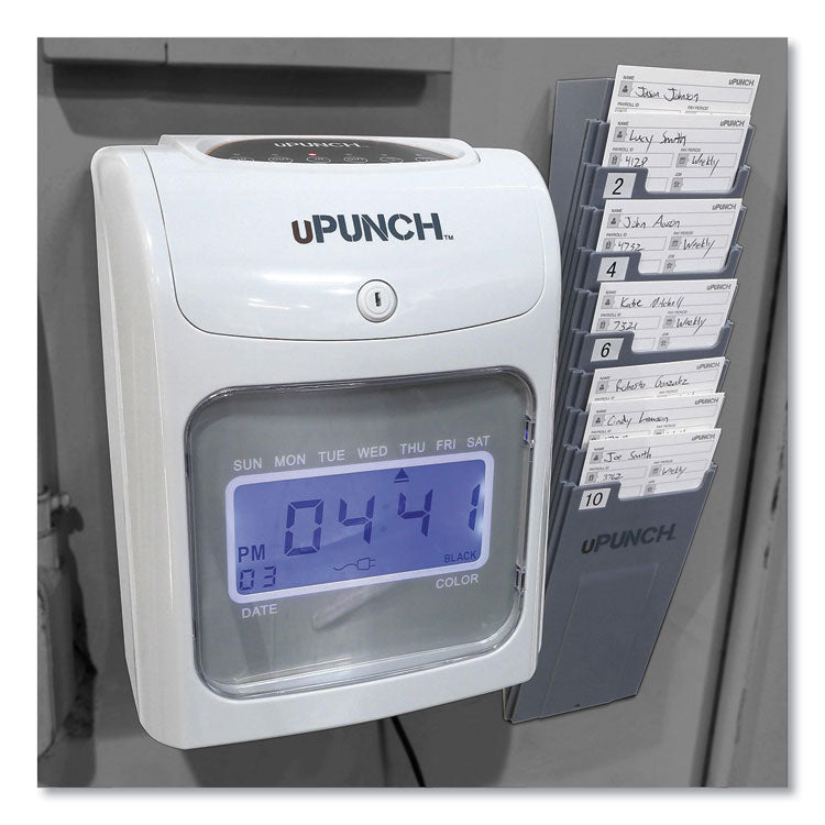 uPunch™ PPZUB2000 UB2000 Electronic Calculating Time Clock Bundle, LCD ...