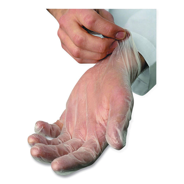 AMBITEX® V5201 Series Powder-Free Vinyl Gloves, 3 mil, Small, Clear, 100/Box (TXIVSM5201) Box of 100