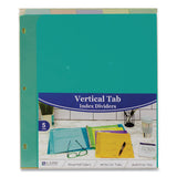 C-Line® Index Dividers with Vertical Tab, 5-Tab, 11.5 x 10, Assorted, 1 Set (CLI07150)