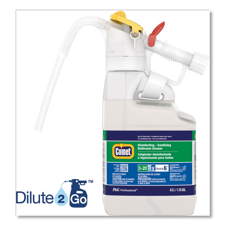 P&G Professional™ Dilute 2 Go, Comet Disinfecting - Sanitizing Bathroom Cleaner, Citrus Scent, , 4.5 L Jug, 1/Carton (PGC72002)