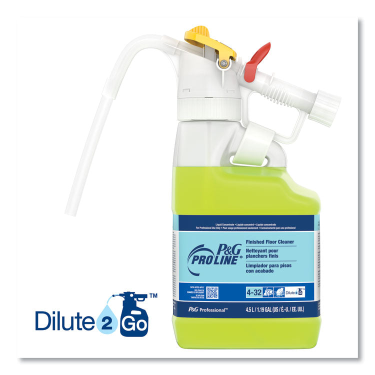 P&G Professional™ Dilute 2 Go, P and G Pro Line Finished Floor Cleaner, Fresh Scent, 4.5 L Jug, 1/Carton (PGC72003)