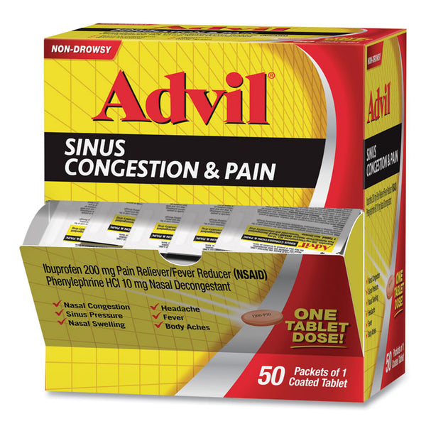 Advil® Sinus Congestion and Pain Relief, 50/Box (PFYBXAVSCP50BX) Box of 50