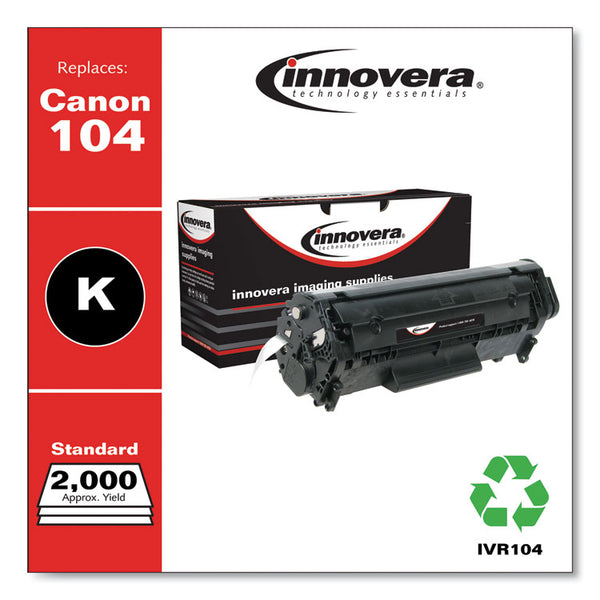 Innovera® Remanufactured Black Toner, Replacement for 104 (0263B001AA), 2,000 Page-Yield (IVR104) Each