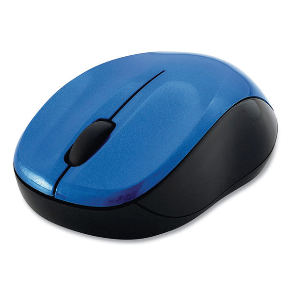 Verbatim® Silent Wireless Blue LED Mouse, 2.4 GHz Frequency/32.8 ft Wireless Range, Left/Right Hand Use, Blue (VER99770)