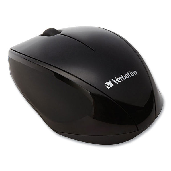 Verbatim® Wireless Notebook Multi-Trac Blue LED Mouse, 2.4 GHz Frequency/32.8 ft Wireless Range, Left/Right Hand Use, Black (VER97992)