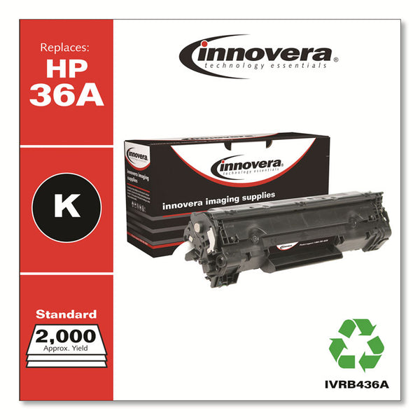 Innovera® Remanufactured Black Toner, Replacement for 36A (CB436A), 2,000 Page-Yield (IVRB436A) Each