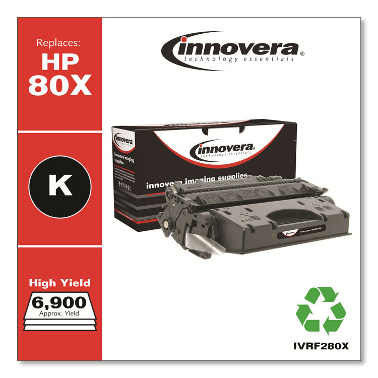 Innovera® Remanufactured Black High-Yield Toner, Replacement for 80X (CF280X), 6,900 Page-Yield (IVRF280X) Each