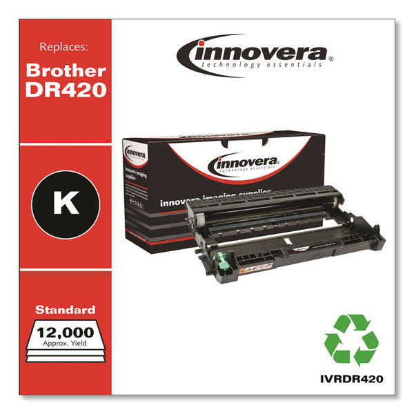 Innovera® Remanufactured Black Drum Unit, Replacement for DR420, 12,000 Page-Yield (IVRDR420)