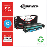 Innovera® Remanufactured Cyan Toner, Replacement for 507A (CE401A), 6,000 Page-Yield (IVRE401A) Each