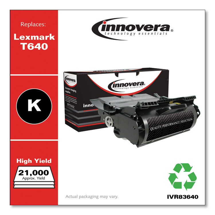 Innovera® Remanufactured Black High-Yield Toner, Replacement for T640, 21,000 Page-Yield (IVR83640) Each