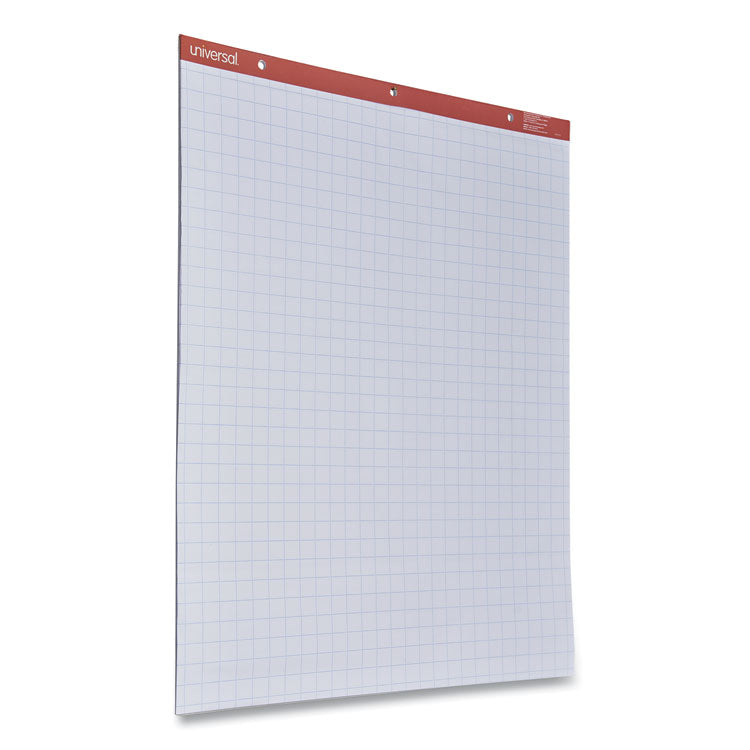 Universal™ Easel Pads/Flip Charts, Quadrille Rule (1 sq/in), 27 x 34, White, 50 Sheets, 2/Carton (UNV35602)