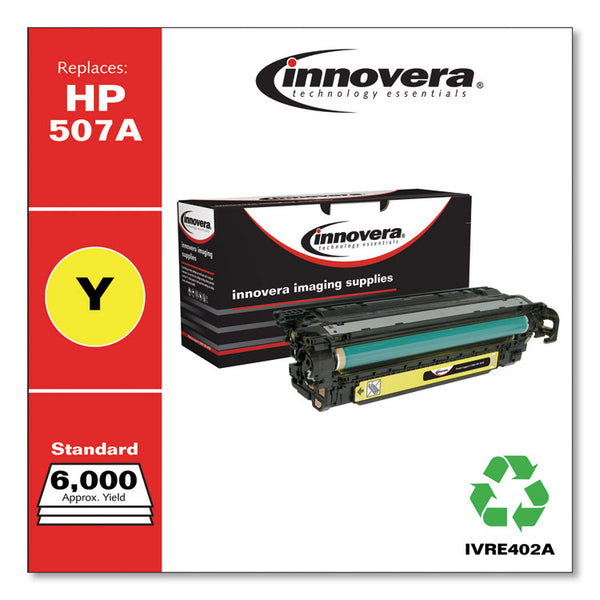 Innovera® Remanufactured Yellow Toner, Replacement for 507A (CE402A), 6,000 Page-Yield (IVRE402A) Each