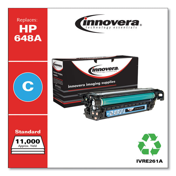 Innovera® Remanufactured Cyan Toner, Replacement for 648A (CE261A), 11,000 Page-Yield (IVRE261A) Each