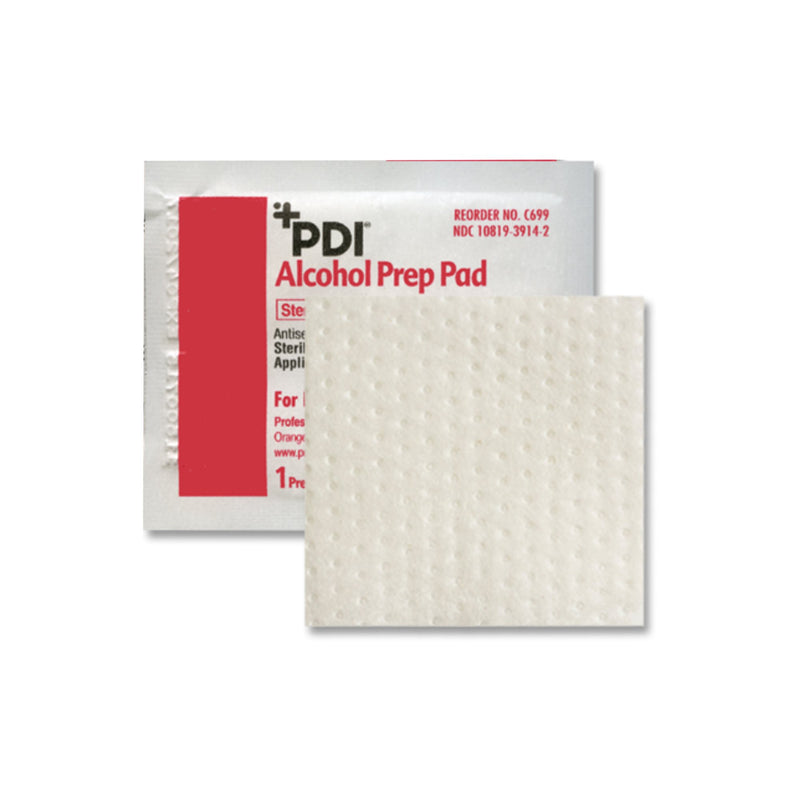 PDI® Alcohol Prep Pad 70% Strength Isopropyl Alcohol Individual Packet Sterile (119965_EA) 1/EA