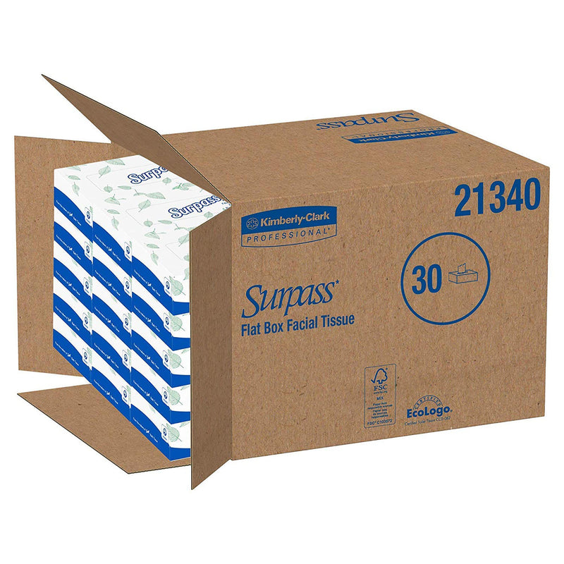 Surpass Facial Tissue White 8 X 8-2/5 Inch 100 Count (333758_CS) 3000/CS