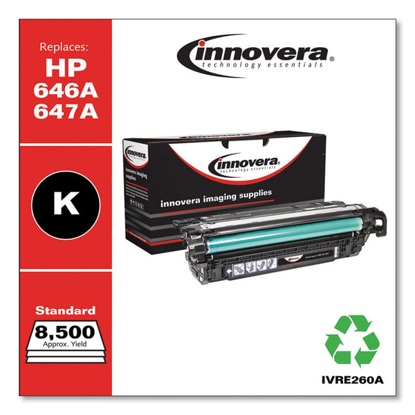 Innovera® Remanufactured Black Toner, Replacement for 647A (CE260A), 8,500 Page-Yield (IVRE260A) Each