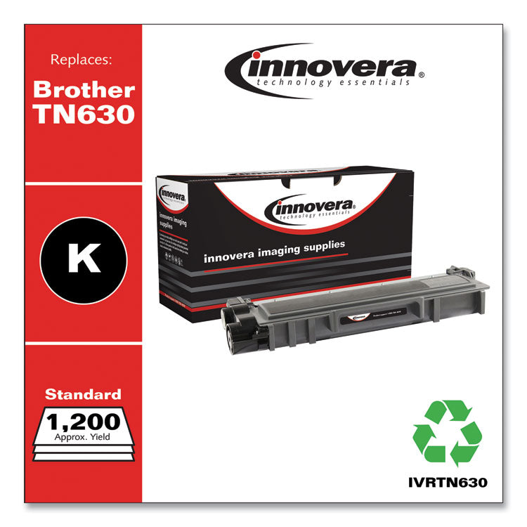 Innovera® Remanufactured Black Toner, Replacement for TN630, 1,200 Page-Yield (IVRTN630) Each