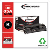 Innovera® Remanufactured Black MICR Toner, Replacement for 05AM (CE505AM), 2,300 Page-Yield (IVRE505AM) Each