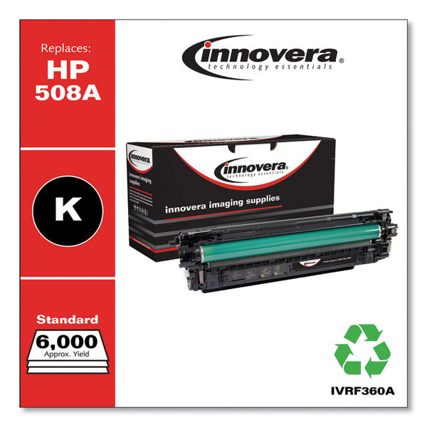 Innovera® Remanufactured Black Toner, Replacement for 508A (CF360A), 6,000 Page-Yield (IVRF360A) Each