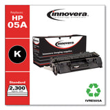 Innovera® Remanufactured Black Toner, Replacement for 05A (CE505A), 2,300 Page-Yield (IVRE505A)