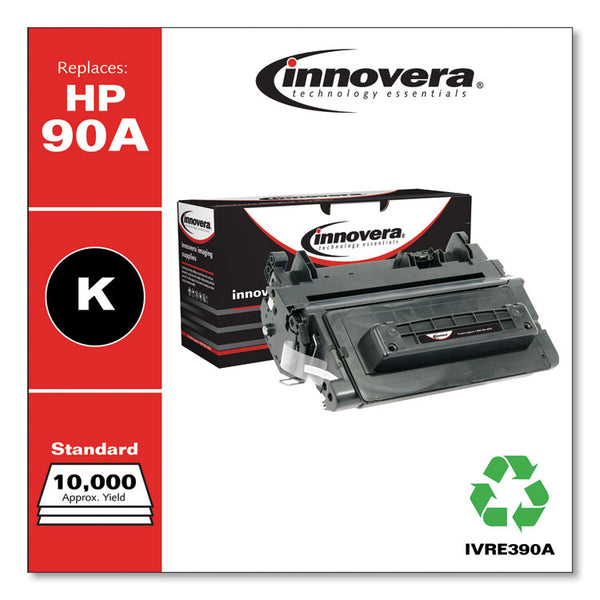 Innovera® Remanufactured Black Toner, Replacement for 90A (CE390A), 10,000 Page-Yield (IVRE390A) Each