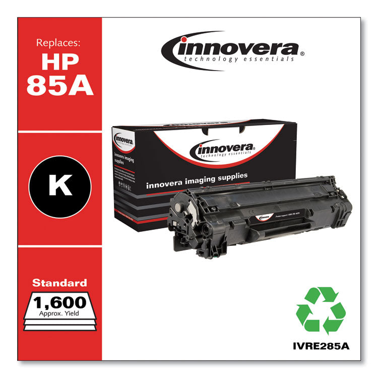 Innovera® Remanufactured Black Toner, Replacement for 85A (CE285A), 1,600 Page-Yield (IVRE285A) Each