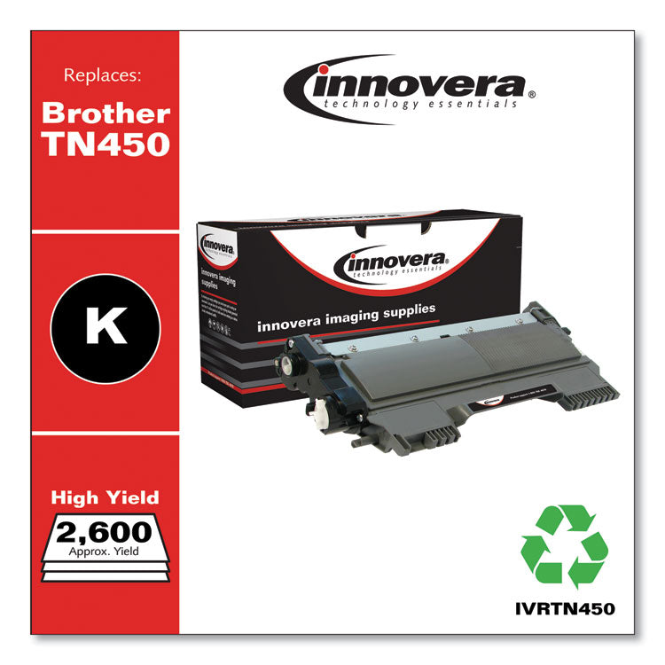 Innovera® Remanufactured Black High-Yield Toner, Replacement for TN450, 2,600 Page-Yield (IVRTN450) Each