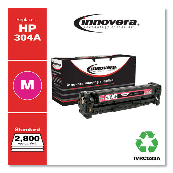 Innovera® Remanufactured Magenta Toner, Replacement for 304A (CC533A), 2,800 Page-Yield (IVRC533A) Each