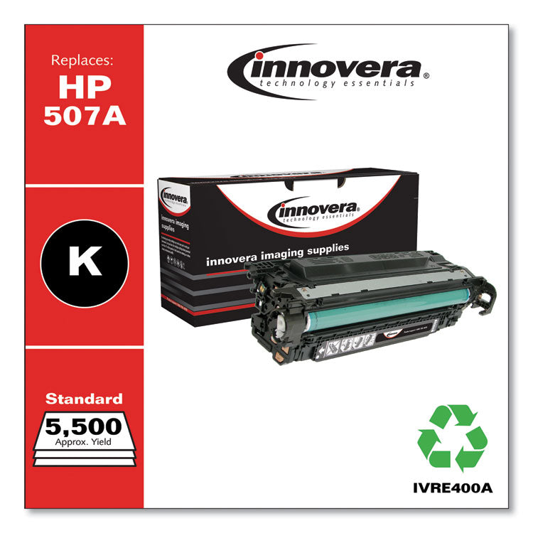 Innovera® Remanufactured Black Toner, Replacement for 507A (CE400A), 5,500 Page-Yield (IVRE400A) Each