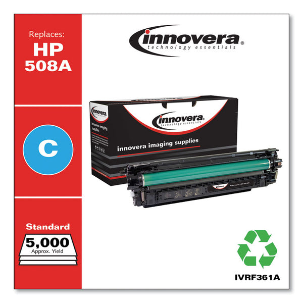 Innovera® Remanufactured Cyan Toner, Replacement for 508A (CF361A), 5,000 Page-Yield (IVRF361A) Each