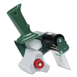 Duck® Extra-Wide Packaging Tape Dispenser, 3" Core, For Rolls Up to 3" x 54.6 yds, Green (DUC1064012) Each