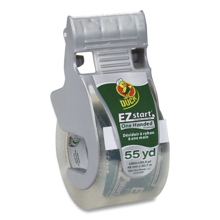 Duck® EZ Start Premium Packaging Tape with Dispenser, 1.5" Core, 1.88" x 55.5 yds, Clear (DUC1259457) Each