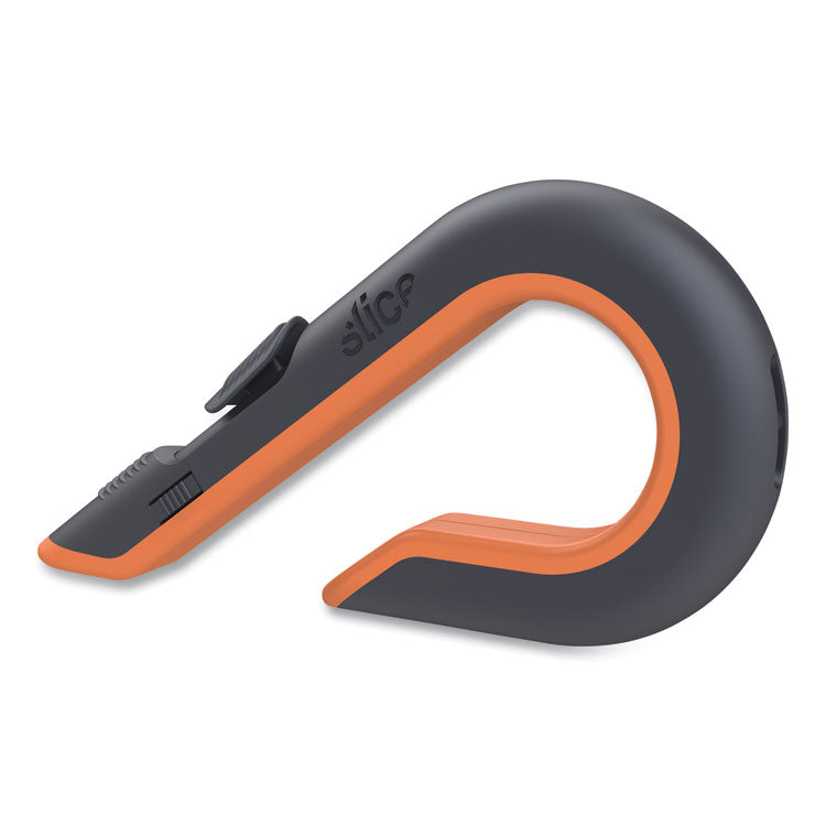 slice® Box Cutters, Double Sided, Replaceable, 1.29" Carbon Steel Blade, 7" Nylon Handle, Gray/Orange (SLI10400) Each