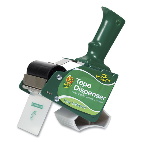 Duck® Extra-Wide Packaging Tape Dispenser, 3" Core, For Rolls Up to 3" x 54.6 yds, Green (DUC1064012)