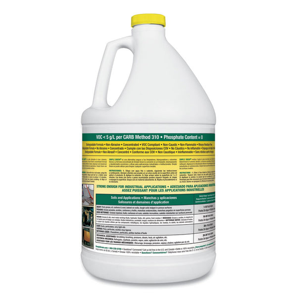 Simple Green® Industrial Cleaner and Degreaser, Concentrated, Lemon, 1 gal Bottle, 6/Carton (SMP14010)