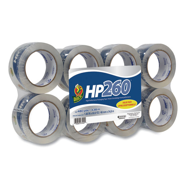 Duck® HP260 Packaging Tape, 3" Core, 1.88" x 60 yds, Clear, 8/Pack (DUC0007424)