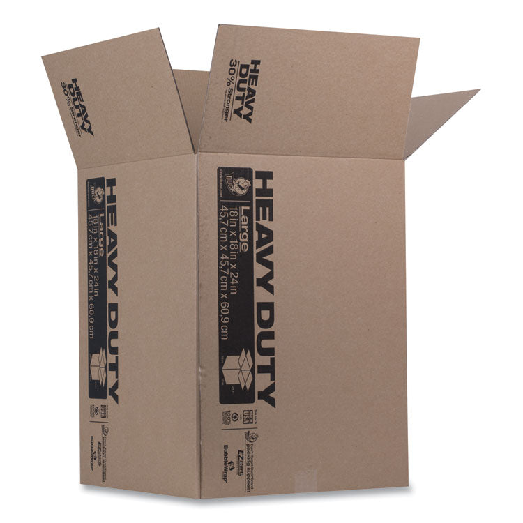 Duck® Heavy-Duty Boxes, Regular Slotted Container (RSC), 18" x 18" x 24", Brown (DUC280727) Each