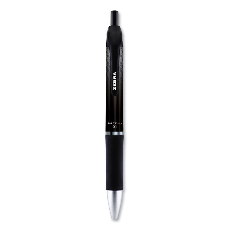 Zebra® Sarasa Dry Gel X1 Gel Pen, Retractable, Medium 0.7 mm, Blue Ink, Blue Barrel, 12/Pack (ZEB45620) 1 Dozen