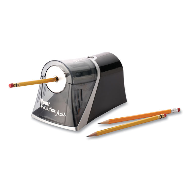 Westcott® iPoint Evolution Axis Pencil Sharpener, AC-Powered, 4.25 x 7 x 4.75, Black/Silver (ACM15510) Each