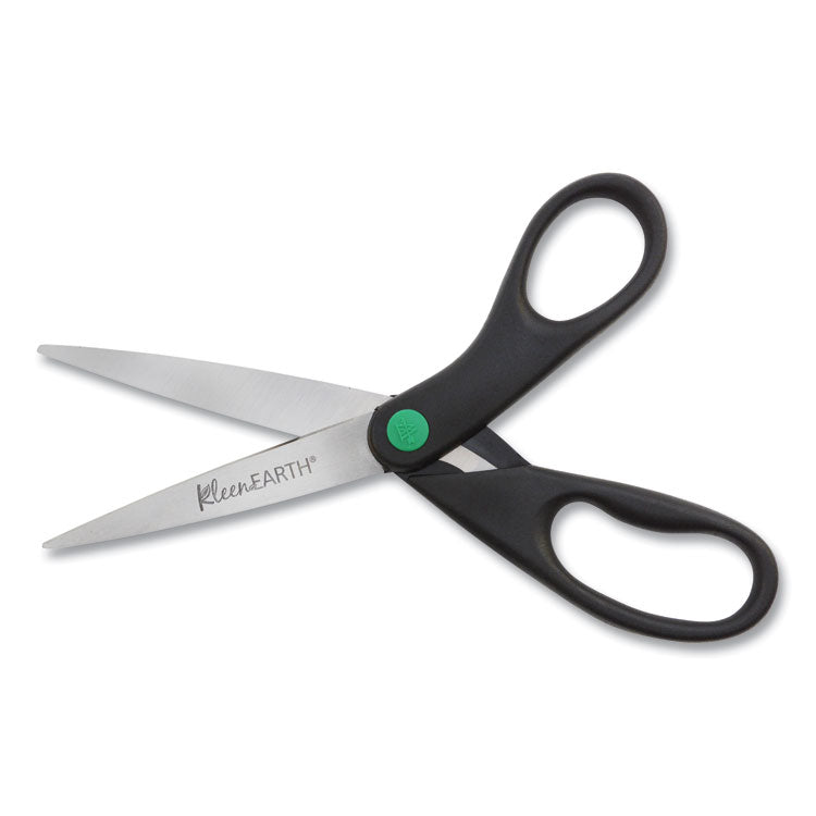 Westcott® KleenEarth Scissors, 8" Long, 3.25" Cut Length, Black Straight Handle (ACM41418) Each