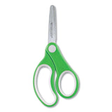 Westcott® Soft Handle Kids Scissors, Rounded Tip, 5" Long, 1.75" Cut Length, Assorted Straight Handles, 12/Pack (ACM15971) Pack of 12