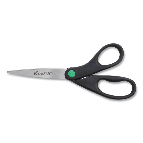 Westcott® KleenEarth Scissors, 8" Long, 3.25" Cut Length, Black Straight Handles, 2/Pack (ACM15179) Pack of 2